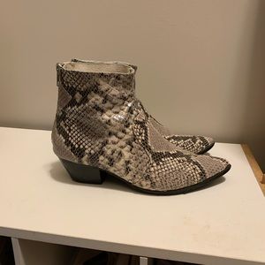 Steve Madden snake print bootie